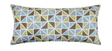 20" X 54" Green, Brown, Powder Blue Triangle Pattern Body Pillow Cover