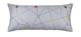 20" x 54" Gray & Hot Pink Geo Body Pillow Cover