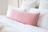 Solid Baby Peach Pink Maternity Long Bolster Body Pillow Cover