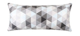 20" x 54" Sateen Charcoal Gray Triangle Pattern Body Pillow Cover