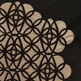 20" X 20" Black & Gold Suede Throw Pillow Cover