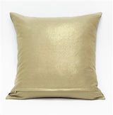 20" X 20" Black & Gold Suede Throw Pillow Cover