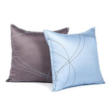 16" X 16"  Brown & Sky Blue Swirl Throw Pillow Cover