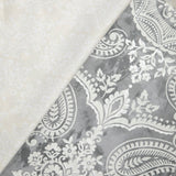Smoky Gray Paisley Cotton Sateen Duvet Cover Set