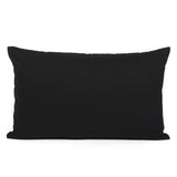 Solid Black Throw Pillow Cover