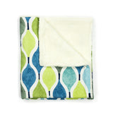 Contemporary Blue & Green Baby / Stroller Blanket