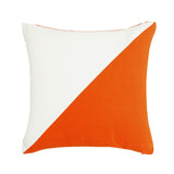 20" X 20" Duo Persimmon & Cream Throw Pillow Cover