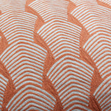 18" x 18" Embroidered Cotton Modern Peach Orange & White Throw Pillow Cover