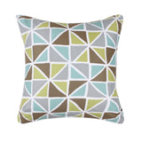 20" X 20" Green & Brown Triangle Pattern Accent Pillow Cover