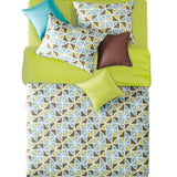 20" X 20" Green & Brown Triangle Pattern Accent Pillow Cover