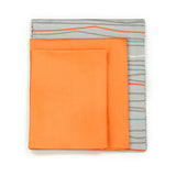 820TC Modern Gray & Orange Stripe 4 PCS Sheet Set
