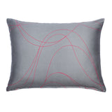 Gray & Red Swirl Sham Pillow Case