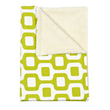 Contemporary Chartreuse & White Baby / Stroller Blanket