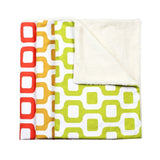 Contemporary Chartreuse & White Baby / Stroller Blanket