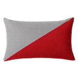 Duo Red and Gray Throw Pillow Cover