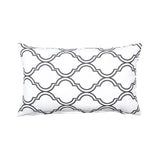 Bono Charcoal and White Throw Pillow Cover