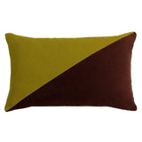 Duo Olive Green and Brown Throw Pillow Cover