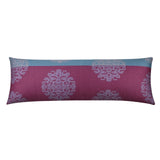 20" X 54" Lavender & Pale Blue Damask Long Body Pillow Cover
