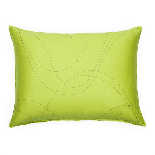 Lime Yellow & Taupe Swirl Sham Pillow Case