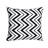 20" X 20" "Ziggy" Black & White Throw Pillow Cover