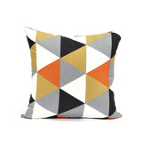 20" X 20" Modern Gray & Persimmon Triangle Pattern Throw Pillow Cover