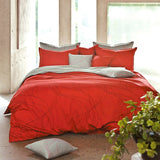Modern Red & Gray Duvet Cover Set Teen Room