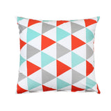 "Becca" Aqua & Coral Decorative Throw Pillow Cover