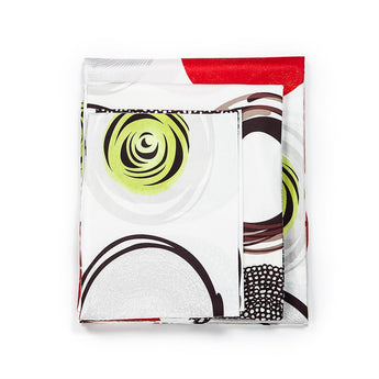 820TC Red & Lime Green Circle Pattern 4 PCS Sheet Set