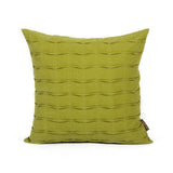 Olive Green Hand Crafted Pintuck Accent Pillow Cover