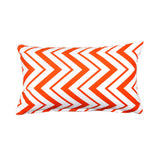 Ziggy Chevron Orange Decorative Throw Pillow Cover