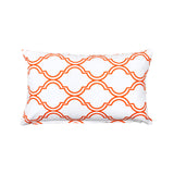 Bono White Orange Throw Pillow Cover
