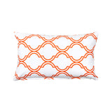 Bono White Orange Throw Pillow Cover