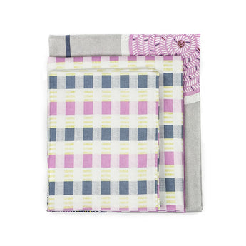 820TC Pink & Lavender Cotton Sheet Set