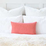 Solid Coral Peach Decorative Throw Pillow Cover