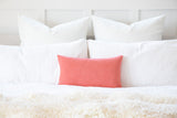 Solid Coral Peach Decorative Throw Pillow Cover