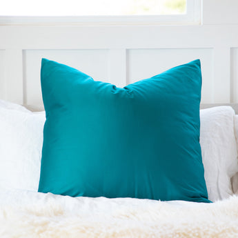 Sateen Solid Turquoise / Teal Blue throw Pillow Cover