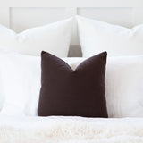 Solid Dark Brown Decorative Accent Throw Pillow Cover