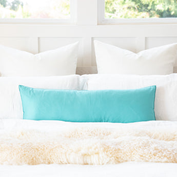 Solid Powder Blue Body Pillow Cover