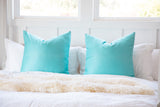 Solid Powder Blue Throw Pillow Cover