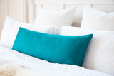 Solid Soft Sateen Teal Turquoise Long Maternity Pregnancy Body Pillow Cover 14"x36"/20"x54"