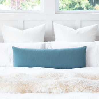 Solid Baby Blue Maternity Long Bolster Body Pillow Cover