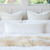 Solid White Maternity Long Bolster Body Pillow Cover