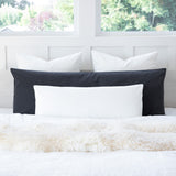 Solid White Maternity Long Bolster Body Pillow Cover