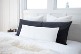 Solid White Maternity Long Bolster Body Pillow Cover