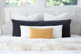 Solid White Maternity Long Bolster Body Pillow Cover