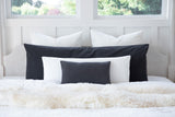 Solid White Maternity Long Bolster Body Pillow Cover