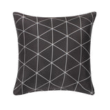20" x 20" Sateen Charcoal & White Triangle Pattern Pillow Cover