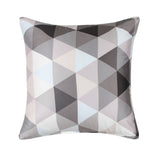 20" x 20" Sateen Charcoal Gray Triangle Pattern Pillow Cover