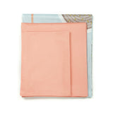 820TC Sky Blue & Peach Circle Pattern 4 PCS Sheet Set