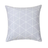 20" X 20" Sateen Gray & White Triangle Pattern Pillow Cover